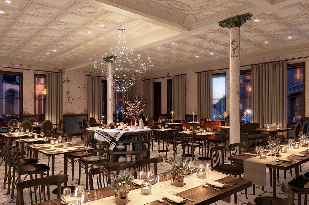 Crossroads Hotel Κάνσας Σίτι Εστιατόριο φωτογραφία